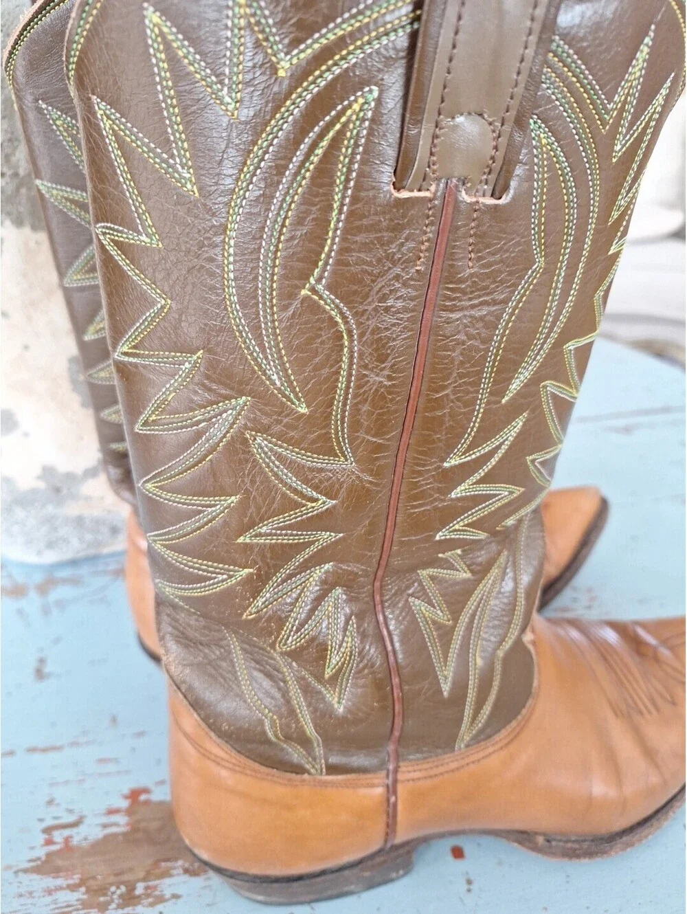 VTG WESTERN NOCONA Leather Cowboy Boots Mens 10.5 D. Rare, Formal, Pointed Toe.
